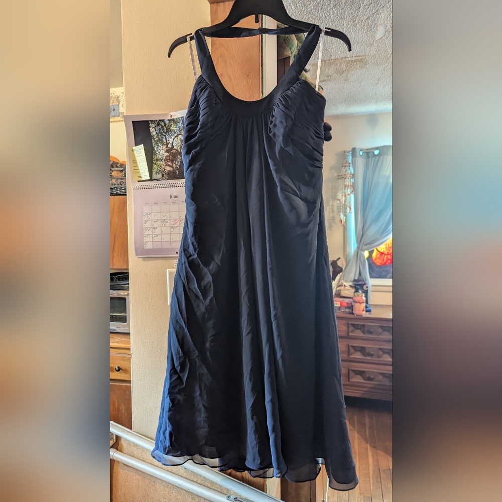 Blue formal backless dress